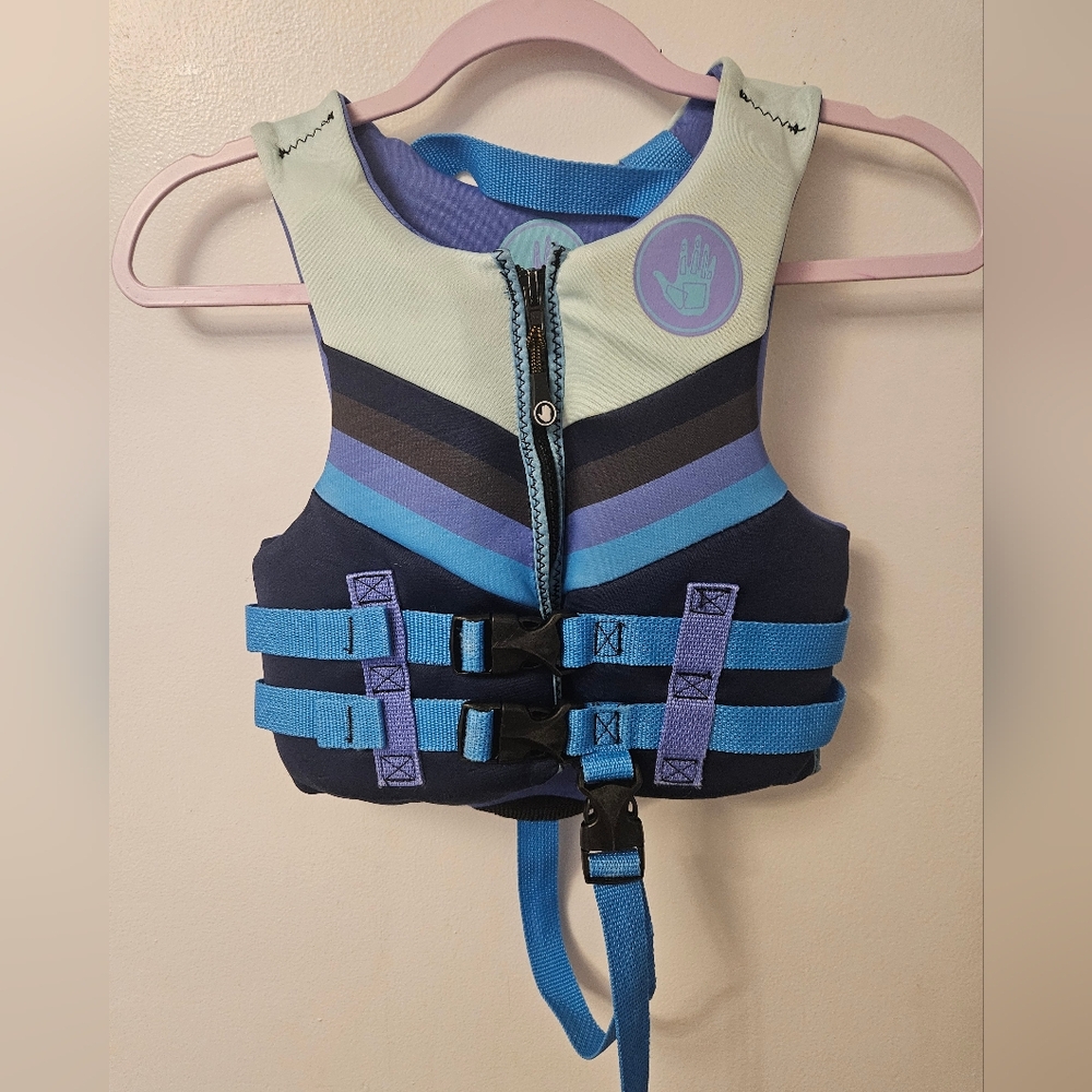 Blue and Black Child Life Vest